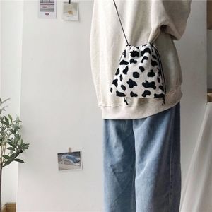 Fluffy Cow Print Bag Purse